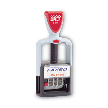 COSCO 2000PLUS® Model S 360 Two-color Message Dater, 1.75 X 1, "faxed," Self-inking, Blue-red freeshipping - TVN Wholesale